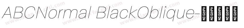 ABCNormal BlackOblique字体转换